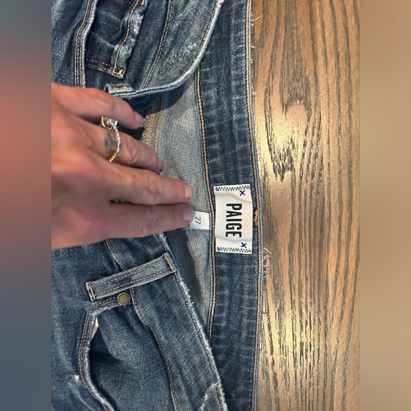 PAIGE Verdugo Ankle Distressed Jeans 27 - Picture 3 of 6